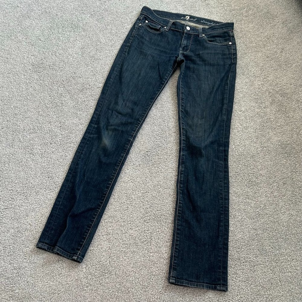 - 7 for All Mankind Straight Leg Soft Denim US 27    - 1F981